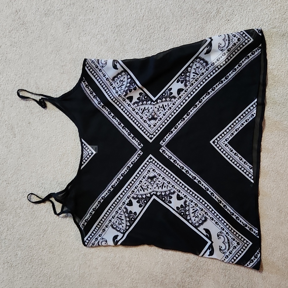 Old Navy  - Tank Top Shear Black/White Sleeveless Medium